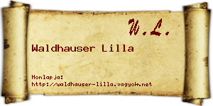 Waldhauser Lilla névjegykártya
