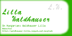 lilla waldhauser business card